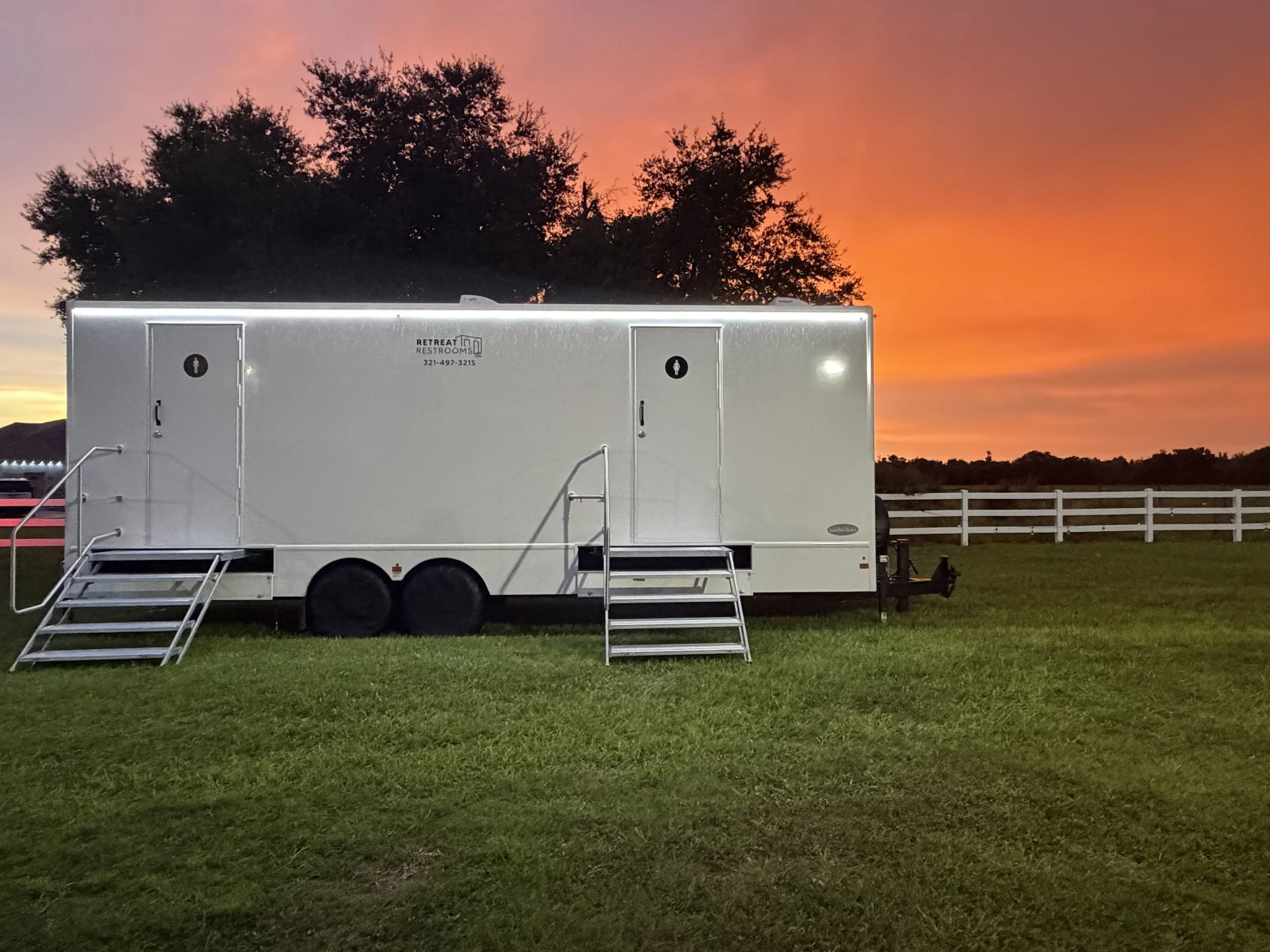 10-Stall Restroom rental unit