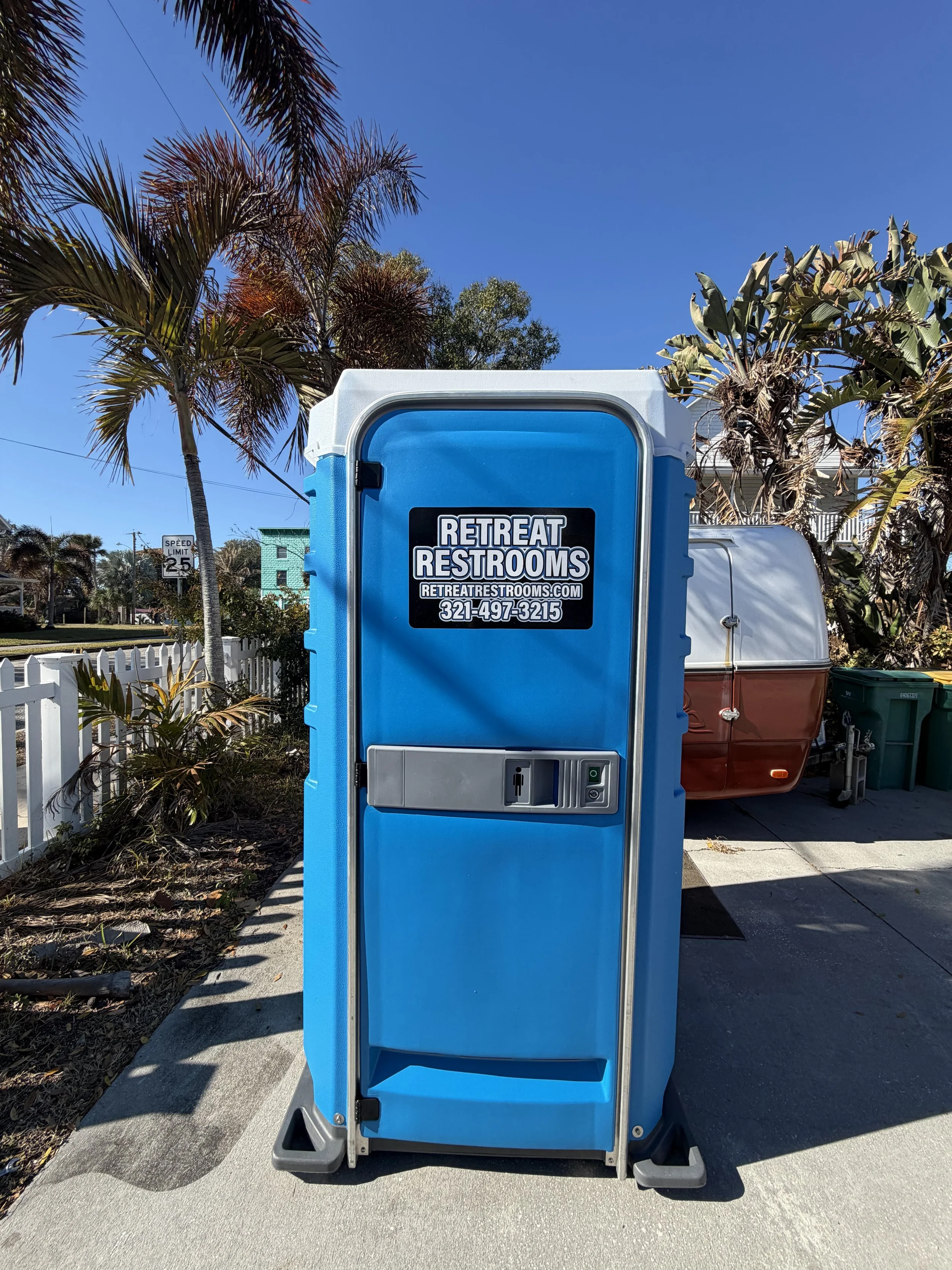 Retreat Restrooms portable restroom at a service location