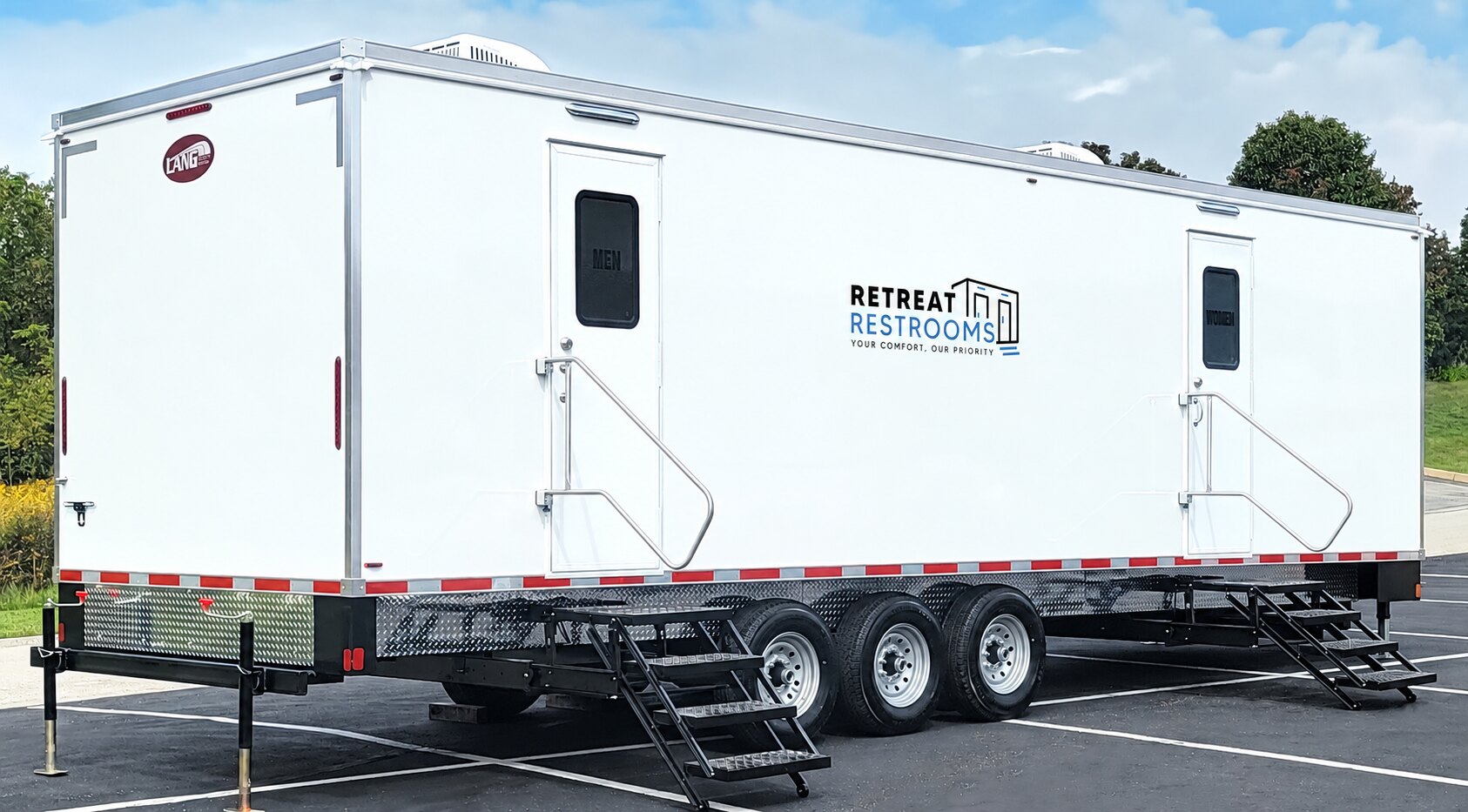 12-Stall Restroom rental unit
