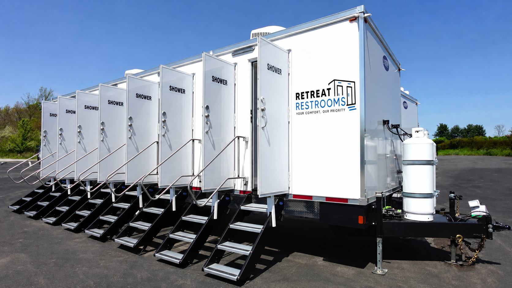 6-Station Shower rental unit
