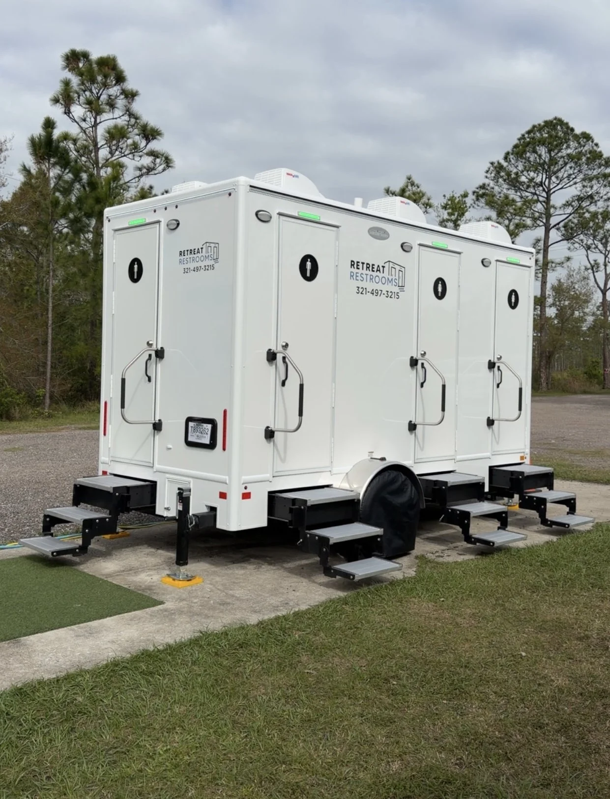 4-Stall Restroom rental unit