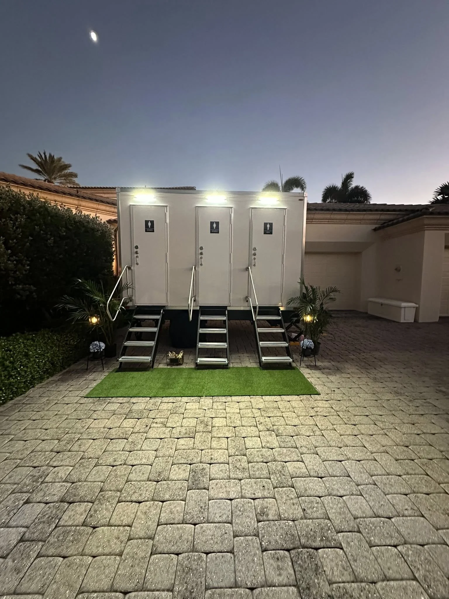 3-Stall Restroom rental unit